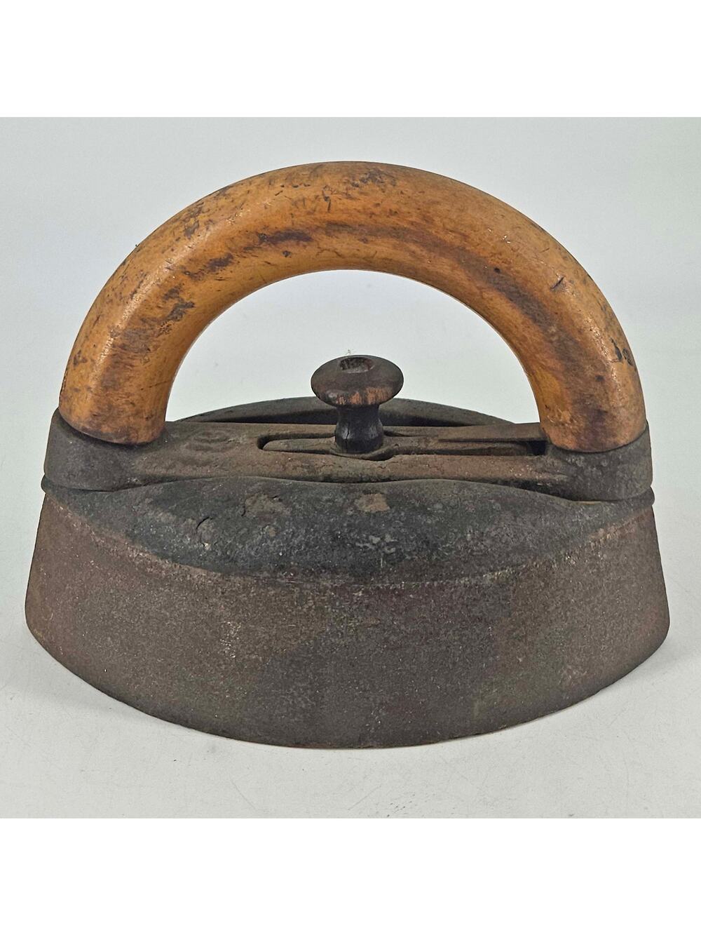 Antique Sad Iron w removeable wood handle